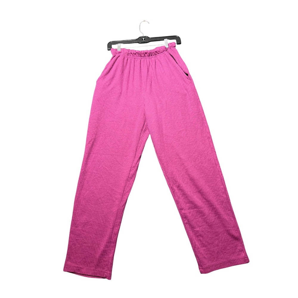 Woman Within Pants‎ Women S Petite Pink Excellent Ribbed Knit Elastic Waist